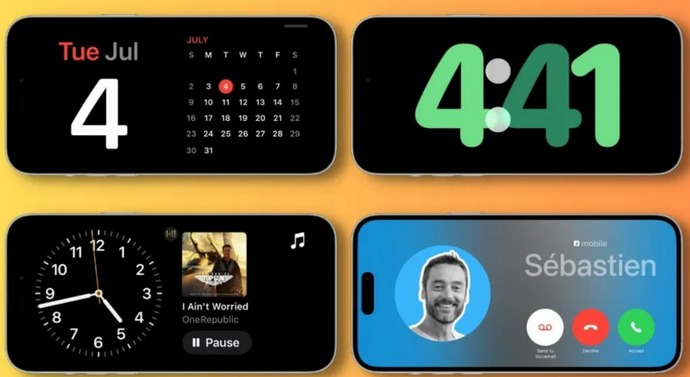官渡苹果手机维修分享iOS17横屏充电待机显示有什么好处 