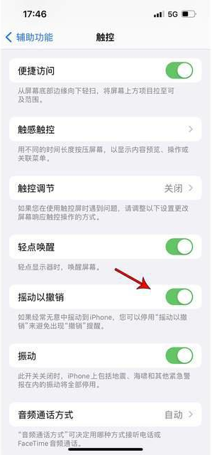 官渡苹果手机维修分享iPhone手机如何设置摇一摇删除文字 